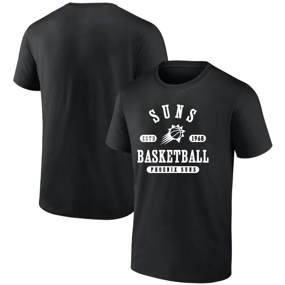 Men 2025 NBA Phoenix Suns Black T shirts style 041->nba t-shirts->Sports Accessory
